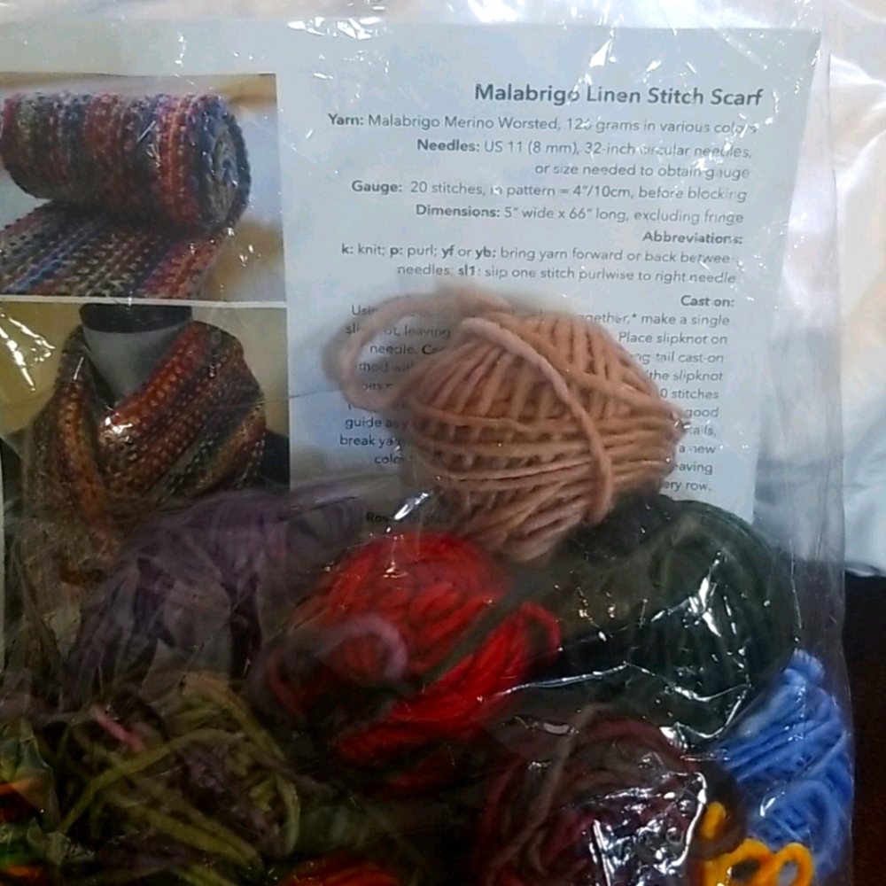 Knit scarf kit